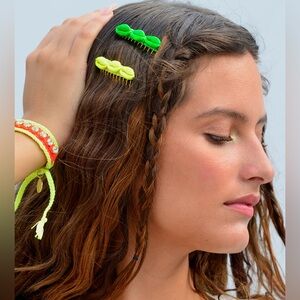 VANESSA ARIZAGA BEACH RAVE HAIR COMB LIME GREEN - NEW